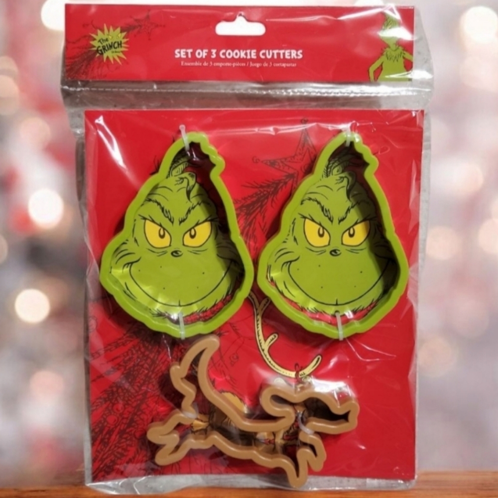 The Grinch and Reindeer Confort Grip Cookie Cutters 3 Piece Set
